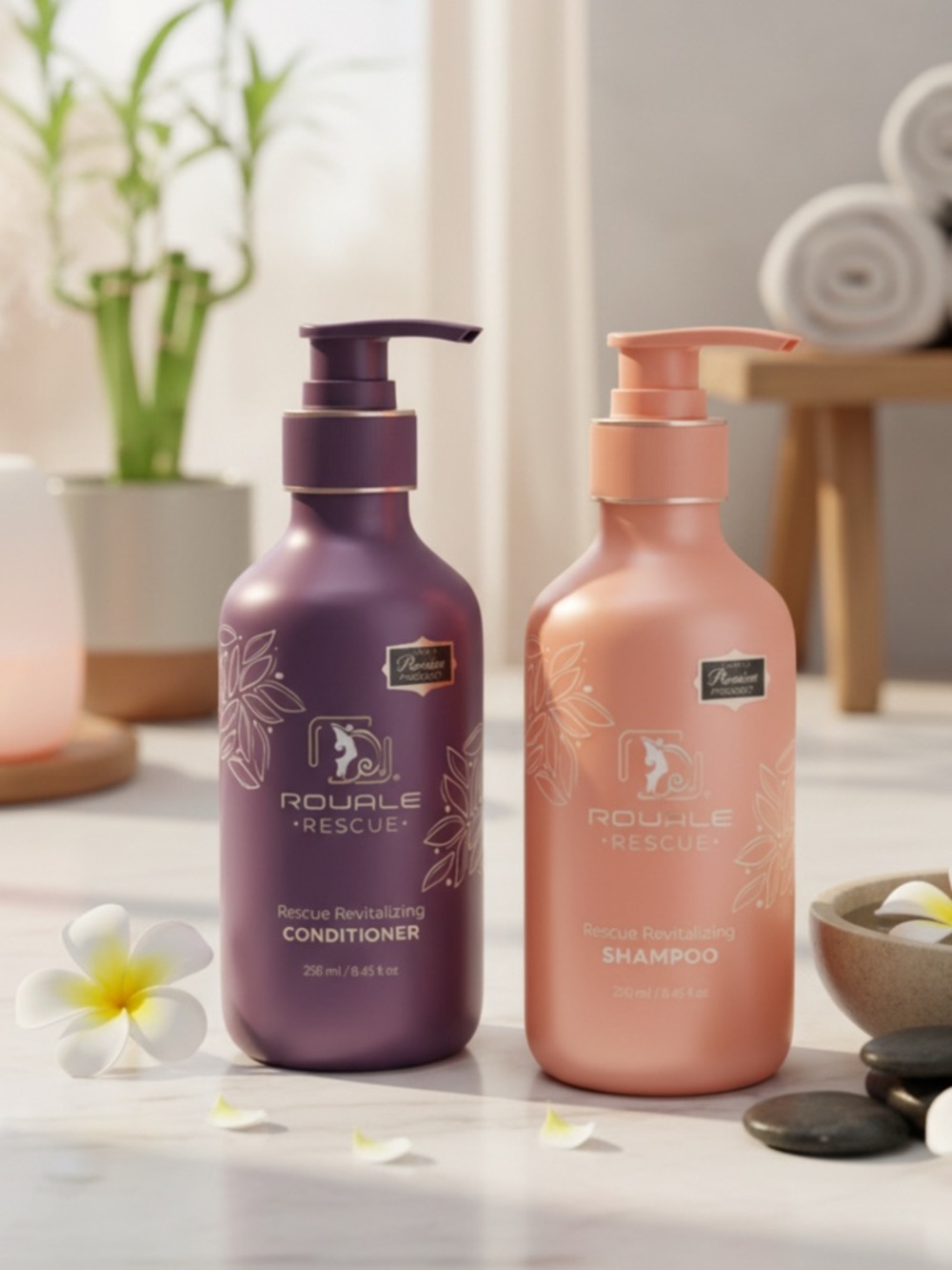 Royale Rescue Luxury Revitalizing Shampoo + Conditioner 250ml $150 Retail Set